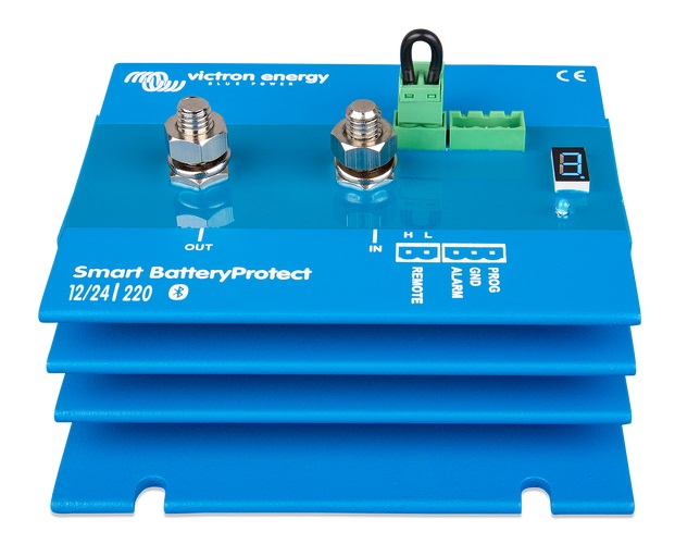 Ochrana baterií Smart BP-220 12/24V Odpojovač spotřebičů jako ochrana proti hlubokému vybití baterie. Maximální proud zátěže 220 A. Integrovaný Bluetooth pro jednoduché nastavení.